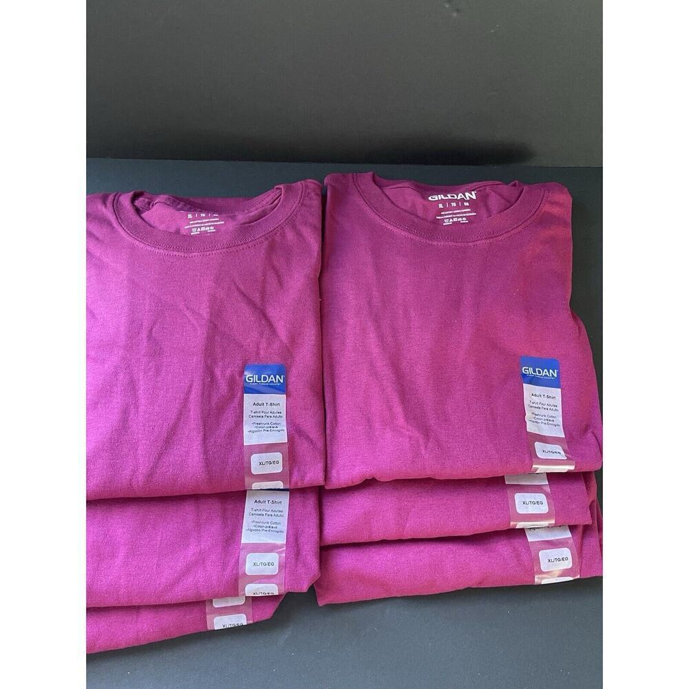 Gildin Womens T-Shirt XL Short Sleeve Fuscia Pink Crafters Bundle (6) Crafting